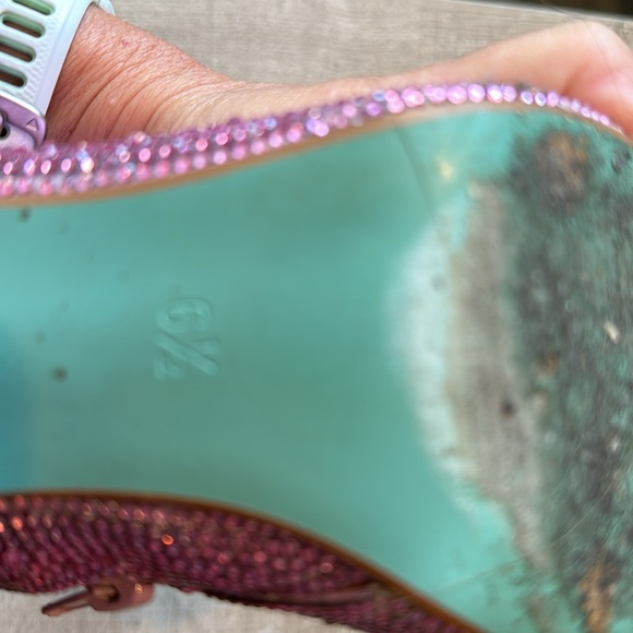 🦋🌙 BETSEY JOHNSON | Pink Rhinestone Ankle Booties - Picture 12 of 12